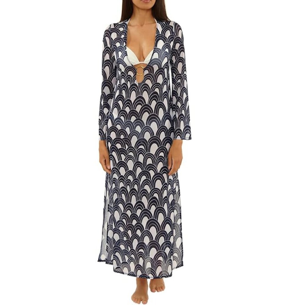 NWT Trina Turk Arches Mesh Cover Up Maxi Dress